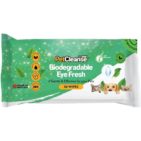 Pet Eye Wipes for Your Dogs Puppies Cats & Kittens: Daily Big Wet Cleaning Wipes for Dirt, Crusty Discharge & Tear Stains: 50 Large Wet Wipes Pack with Aloe Vera (Single Pack) Cover
