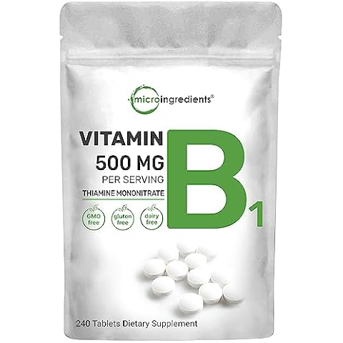 Micro Ingredients Vitamin B1 Supplement, 180 Tablets Cover