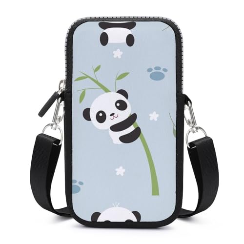 Sac bandoulière téléphone portable panda femme et pochette portefeuille