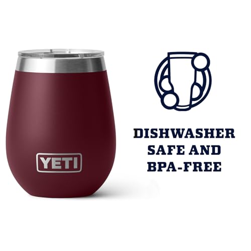 Image of YETI Rambler 10 oz Wine Tumbler, Vacuum Insulated, Stainless Steel with MagSlider Lid, Wild Vine Red