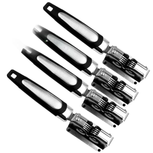 Kit 4 Afiadores Amoladores de Faca Tesoura e Cutelo em Aço Inox Premium