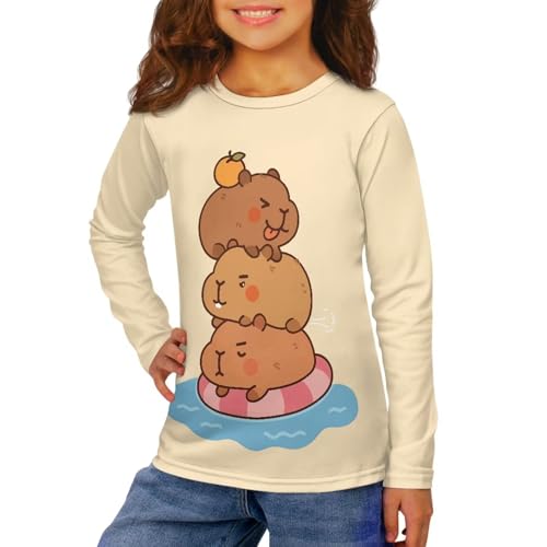 Girls Long Sleeve T Shirts 3-4T 5-16Y Kids Casual Shirts Crew Neck Tees Fall Clothes3