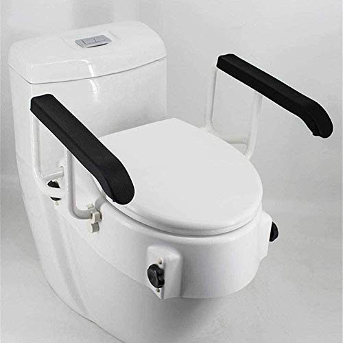 Asiento Elevado para Inodoro con Asas, Fácil de Transportar, Ayuda para Movilidad con Tapa para Personas Mayores, Embarazadas o con Necesidad de Mayor Altura miniatura 2