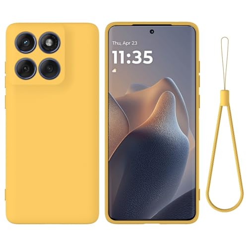 Coque silicone souple jaune Moto Edge 40 Neo 5G fine et mate