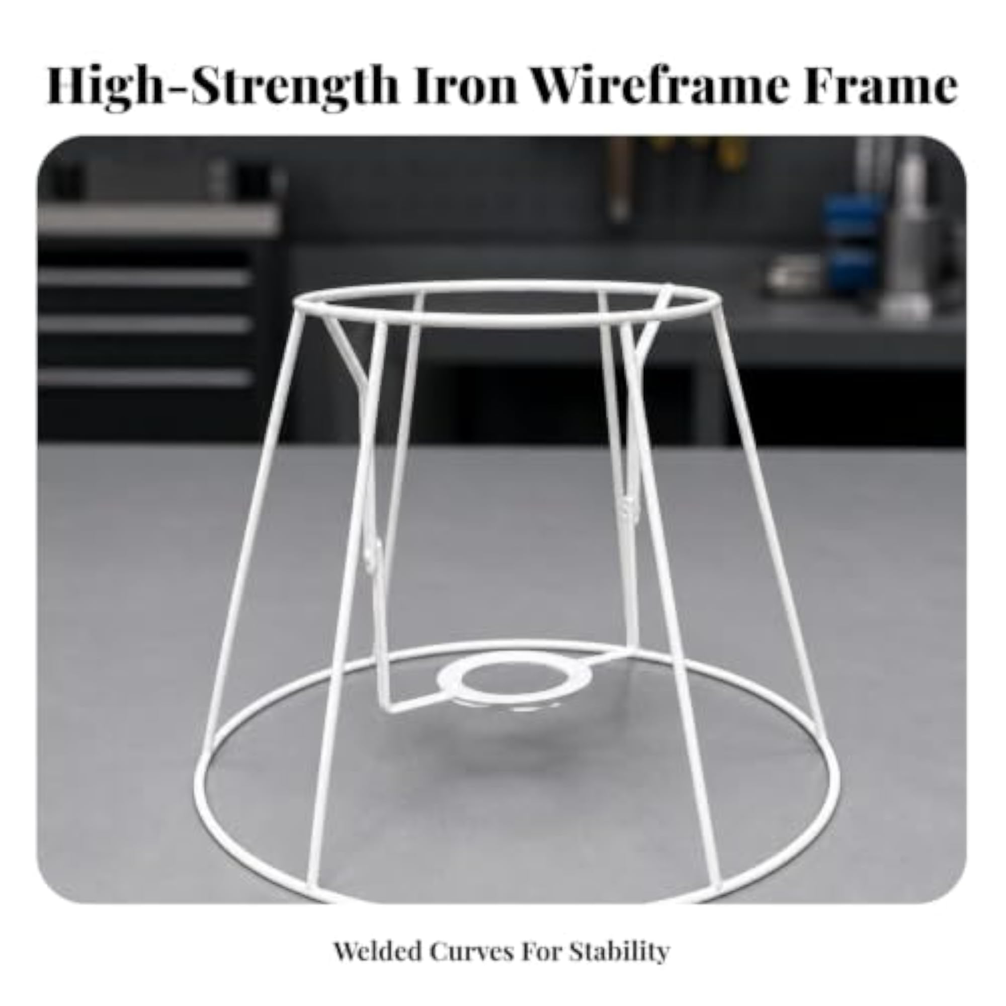 DIY Lampshade Frame, Lightweight Wire Circle for Crafters