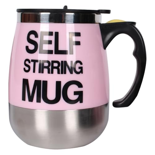 shjxi Tasse à Mélange Automatique | 400ml Gobelet En Acier Inoxydable Alimenté Par Piles,Mug À Café Électrique À Auto-Agitation,Pour Thé Au Lait Boisson En Poudre Maison Bureau Voyage Camping