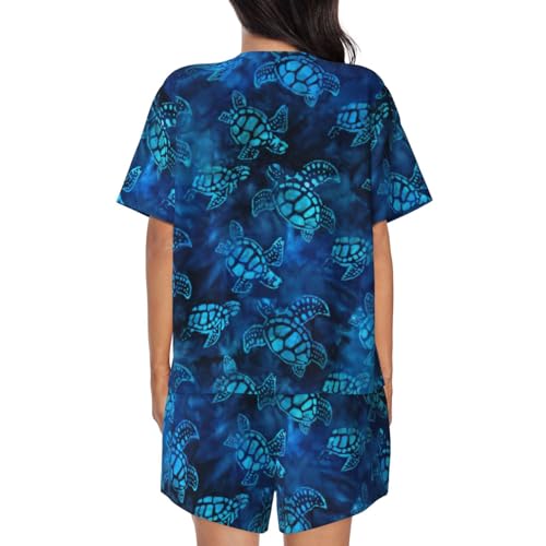 Pyjama tortue de mer femme ample et anti-transpiration avec poches intégrées