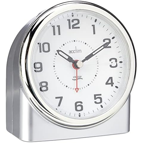 Acctim Bedside Alarm Clock, Silver, 12 x 11.3 x 7.5 cm Cover