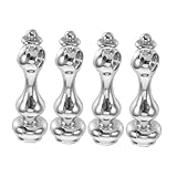 ULTECHNOVO 4 Sätze Zäune Zubehör Geländer Zubehör Endkappe Für Geländerpfosten Schiene -post -anschlusskappe Metallspindeln Möbelanschlüsse Galeriespindeln Möbelspindeln Silber Zinklegierung