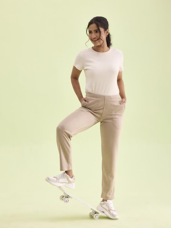 Image of GO COLORS Solid Ultra Warm Kurti Pant for Women | Mid Rise, Warm tech