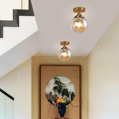 Image of Wall Lamp Chandelier Pendant Light, Home Decor for Bedroom, Living Room, Hallway, Cafe, Hotel, Restaurant (Amber Wall Hanging LAMP with LED Bulb Pack of 1)