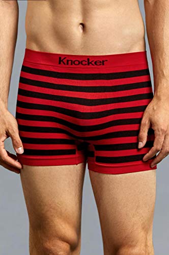 Knocker 6 Men's Seamless Boxer Briefs Underwear-Full Stripes2