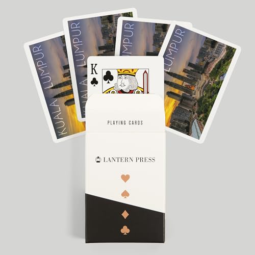Lantern Press Naipes Póker 52 Cartas Kuala Lumpur Sunset miniatura 6