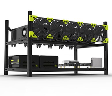 6 Gpu Mining Case Rig Aluminum Stackable Preassembled Open Air Frame For Ethereum(Eth)/Etc/Zcash/Monero/Btc Easy Mounting Edition(Just 10 Minutes) #TOP2