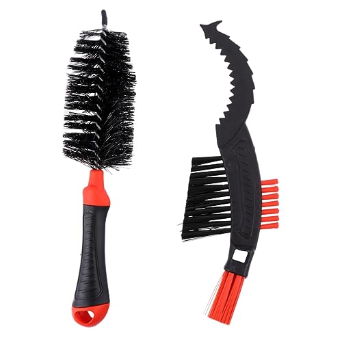 KOMBIUDA Bicycle Chain Kit 2pc Nylon Brush Oil Resistant Heavy Duty Bike Chain Cleaner