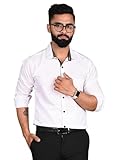 Tee Projekt Camisa de algodón liso de alta calidad para hombre, camisa de algodón, camisa casual de ajuste regular, camisa lisa, mangas completas, camisa formal, Blanco roto, 40