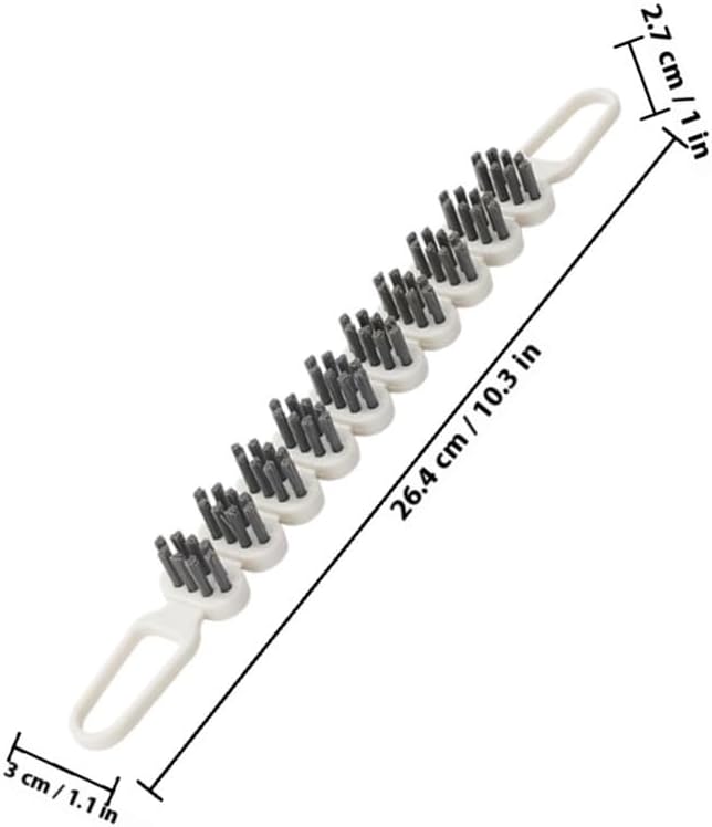 BESTYASH Bendable Cleaning Brush Flexible Gap Corner Cleaner Brush for Kitchen Tile Floors Narrow Gaps Soft Bristles 10.39 inch 2 Pack