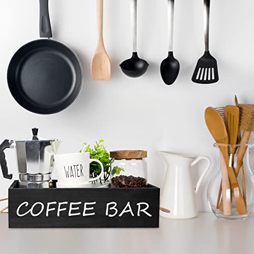 Wojoiul Wooden Coffee Station Organizer, Coffee Bar Accessories Decor Pod Holder Storage Basket Coffee K Cup Holder With Handle For Home Farmhouse Kitchen Coffee Lover Gift (Black) #TOP5