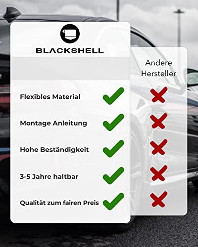Blackshell® Emblem Aufkleber passend für BMW Logo - 124 tlg. Set für alle Embleme am Auto oder Motorrad in schwarz glänzend