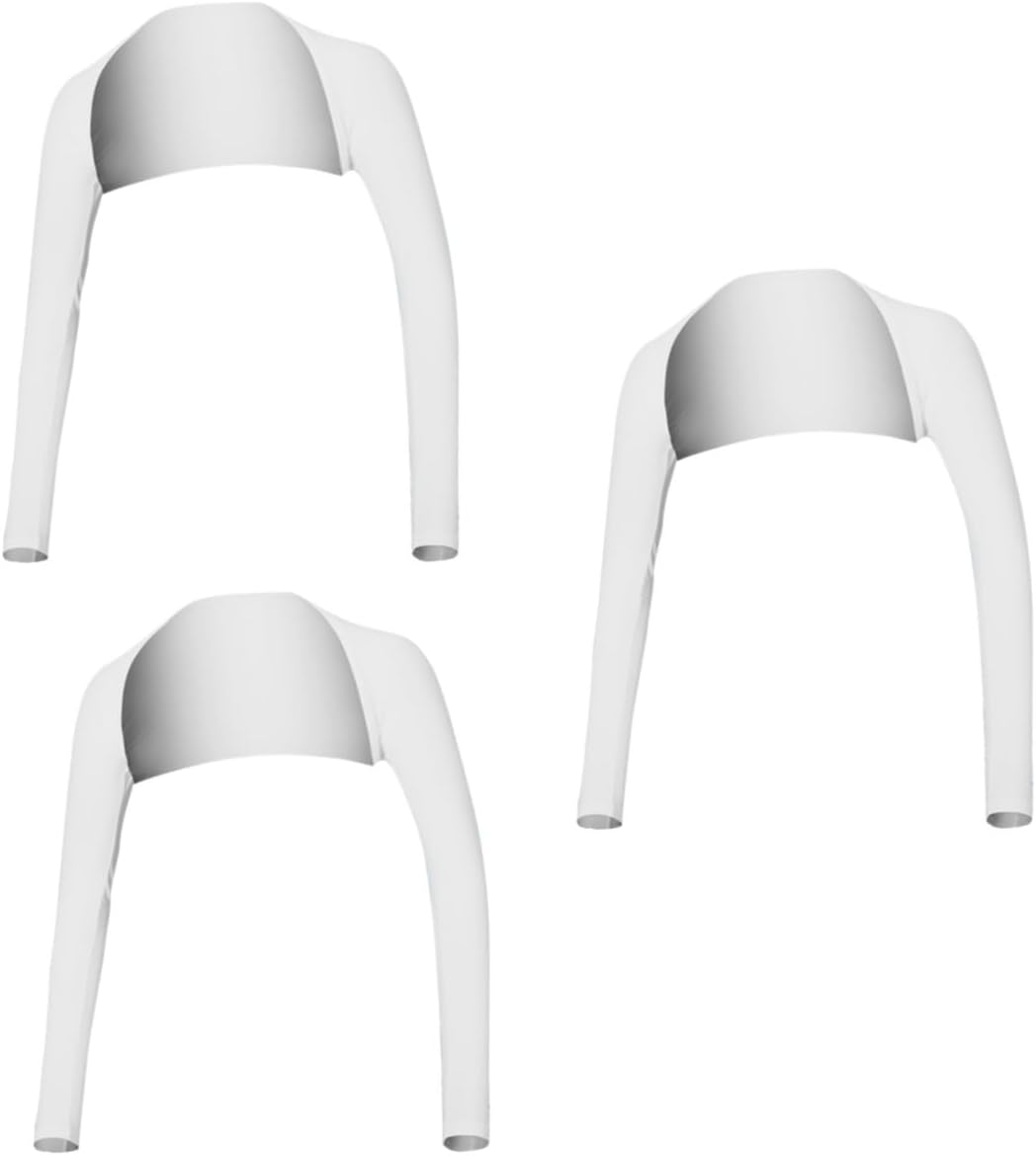 BESPORTBLE 3pcs Women Ice Silk Sunscreen Sleeves Uv Arm Covers for Outdoor Activities White Lightweight Breathable Non- Design for Sunburn Prevention