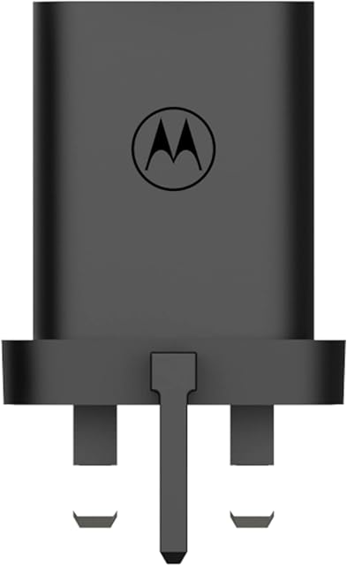 Motorola Original- TurboPower 20W QC 3.0 Mains Wall Charger/Power Adapter with SKN6473A 1m USB-A to USB-C cable in original packaging.