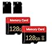 2 Stück Micro Speicherkarte 128 GB mit Adapter, C10/U1/UHS-I/A1, TransFlash Karte, TF Karte für Tablet/Smartphone/drucker/P... Computer/Spielekonsole/Kamera (Rot 128GB*2)