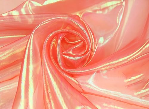 Duories Organza Fabric for Sewing, Sold by the Metre, 100 cm x 150 cm, Colourful Glitter Organza Tulle Fabric, Tulle Decorative Fabric for DIY Crafts, Clothing, Tulle Skirt, Curtain, Scarves,