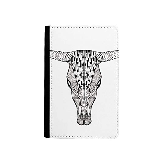 Étui à rabat pour cartes et passeport motif vache en cuir PU