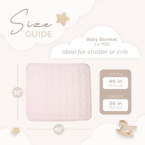 Image of Soft Baby Quilted Blanket - Lightweight and Breathable, Ideal for Newborns and Toddlers. (Rosy, 30 inch x 40 inch)