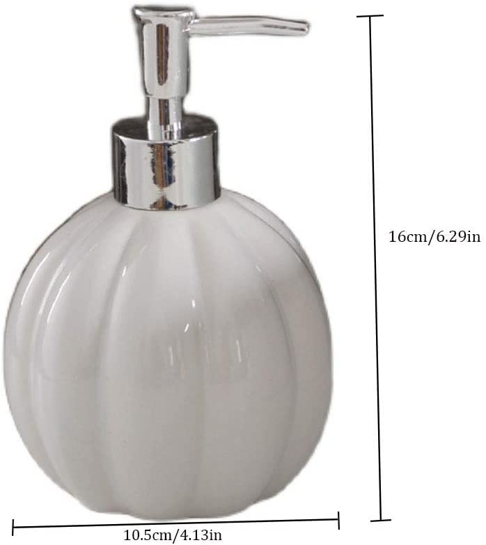 Ceramiczny dozownik mydła dyniowego, 400 ml, butelka na balsam do łazienki, kuchni, użytku domowego i hotelowego, stylowa pompka do mydła w płynie i środka do dezynfekcji rąk