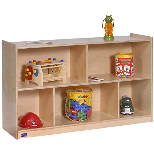 Children's Factory, Value Line Mobile 2-Shelf Storage Unit, ANG9149, Classroom or Daycare Furniture, Kids Room Organizer and Book Shelves