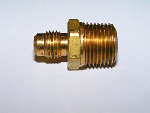 Image of Anderson Metals Brass Tube Fitting, Half-Union, 1 /4 inch Flare x 3 /8 inch Male Pipe