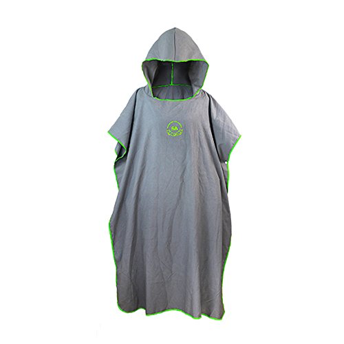 ele ELEOPTION Bade Poncho Microfiber Tauchmantel schnell trocknenden Mantel für Schwimmen Surfing Strand Neoprenanzug (Grau)