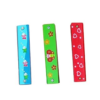 Toyvian 3 Pièces 16 Jouets en Bois pour Enfants Instruments De Musique pour Enfants Jouets pour Enfants Harmonica Instrument Musique Harmonica Jouet Harmonica en Bois Jouet Étudiant - Les Beatles, Paul McCartney, John Lennon, RIngo Starr, George Harrison