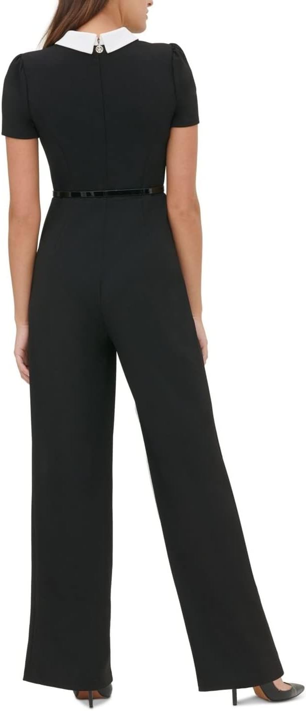 Tommy Hilfiger womens Collared Short Sleeve Jumpsuit - Image 4