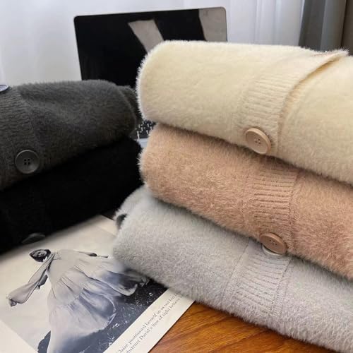 Image of JASCLS Women's Casual Loose Knit Cardigan Oversized Color Block Full Sleeve Sweaters for Women