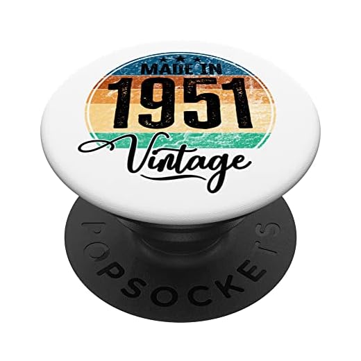 Cumpleaños Vintage Año de nacimiento 1951 Cumpleaños bday PopSockets PopGrip Intercambiable