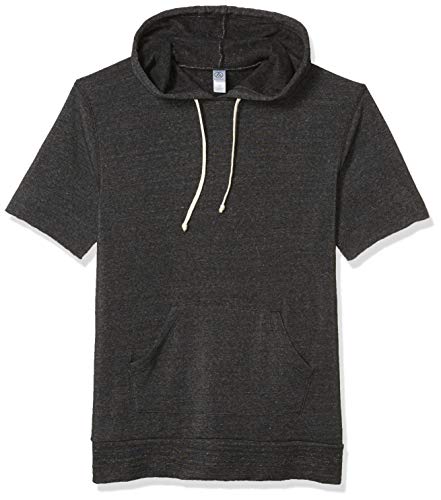Alternative Men's Short Sleeve Hoodie, Black, 2X