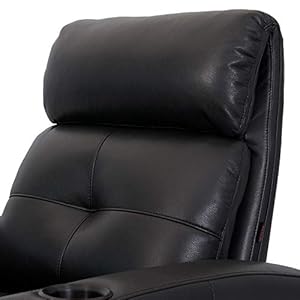 Octane seating cloud xs850 home theatre chairs black bonded leather manual recline straight row 3 seats space saving design  urban country home decor