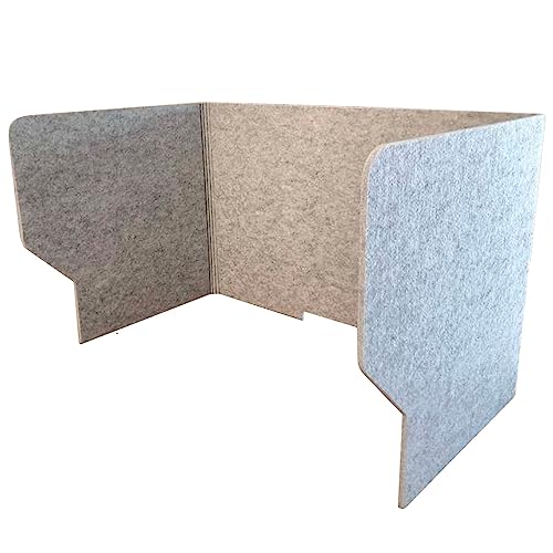 Cloison de séparation de bureau acoustique 3 côtés en fibre de polyester de 60 à 100 cm