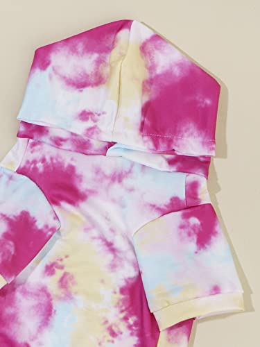 Qwinee Tie Dye Dog Hoodie Dog Sweatshirt Cat Shirt Apparel Dog Clothes For Puppy Kitten Cat Small Dogs Pink And Blue Small #TOP4