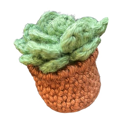 かぎ針編みの植物車の通気口クリップ、植物車の通気口クリップ, 鉢植えの車のアウトレット香水クリップ, 車内装飾チャーム、エアコン吹き出し口装飾