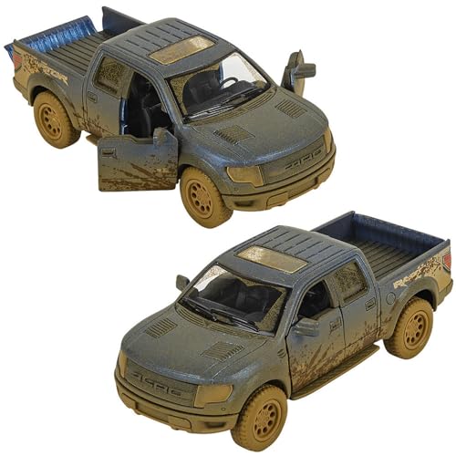 Image of Magicwand 1:36 Scale Die-Cast with Openable Doors & Pull Back Action (Color May Vary) (Raptor Muddy)