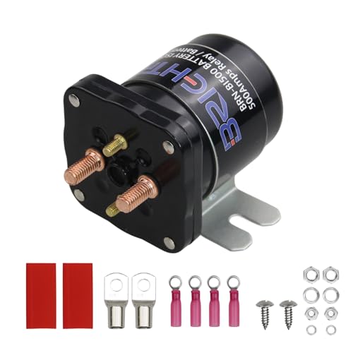 12V 500AMP Dual Battery Isolator Kit Pure Copper VSR Relay IP67 Waterproof Heavy Duty & Extra Durable Prevent Over-Discharge & Protect Main Battery for Car RV ATV UTV Boat Marine Off-Road