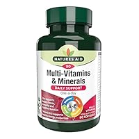 Natures Aid Multivitamins & Minerals with Iron – High Strength One-a-Day Multi-Vitamin Formula – Supports Energy, Immunity & Bone Health – Non-GMO, Gluten-Free – 90 Easy-Swallow Softgel Capsules