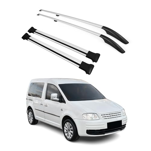 Kit de barras de techo para VW Caddy 3 2003-2015 L1 Alu gris 4X