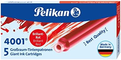 Pelikan 330894 Wkłady Atramentowe 4001, Zestaw 20 Sztuk, Niebieski