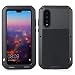 Produktbild LOVE MEI Kompatibel für Huawei P20 Pro Hülle,Stoßfest/Anti-Drop/Anti-Schnee/Staubdichtes Gehäuse,Hybrid Metallstoßfängerund Anti-Rutsch-Silikon Heavy Duty Cover Shell(Mit gehärtetem Glas)