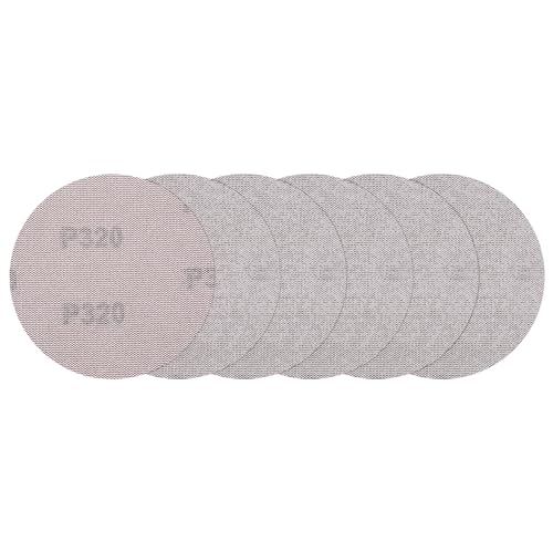 sourcing map 125mm (5 Inch) Mesh Sanding Disc, 30pcs 320 Grit Dust Free Drywall Sandpaper Hook and Loop Sander Pads for Drywall Putty Floor