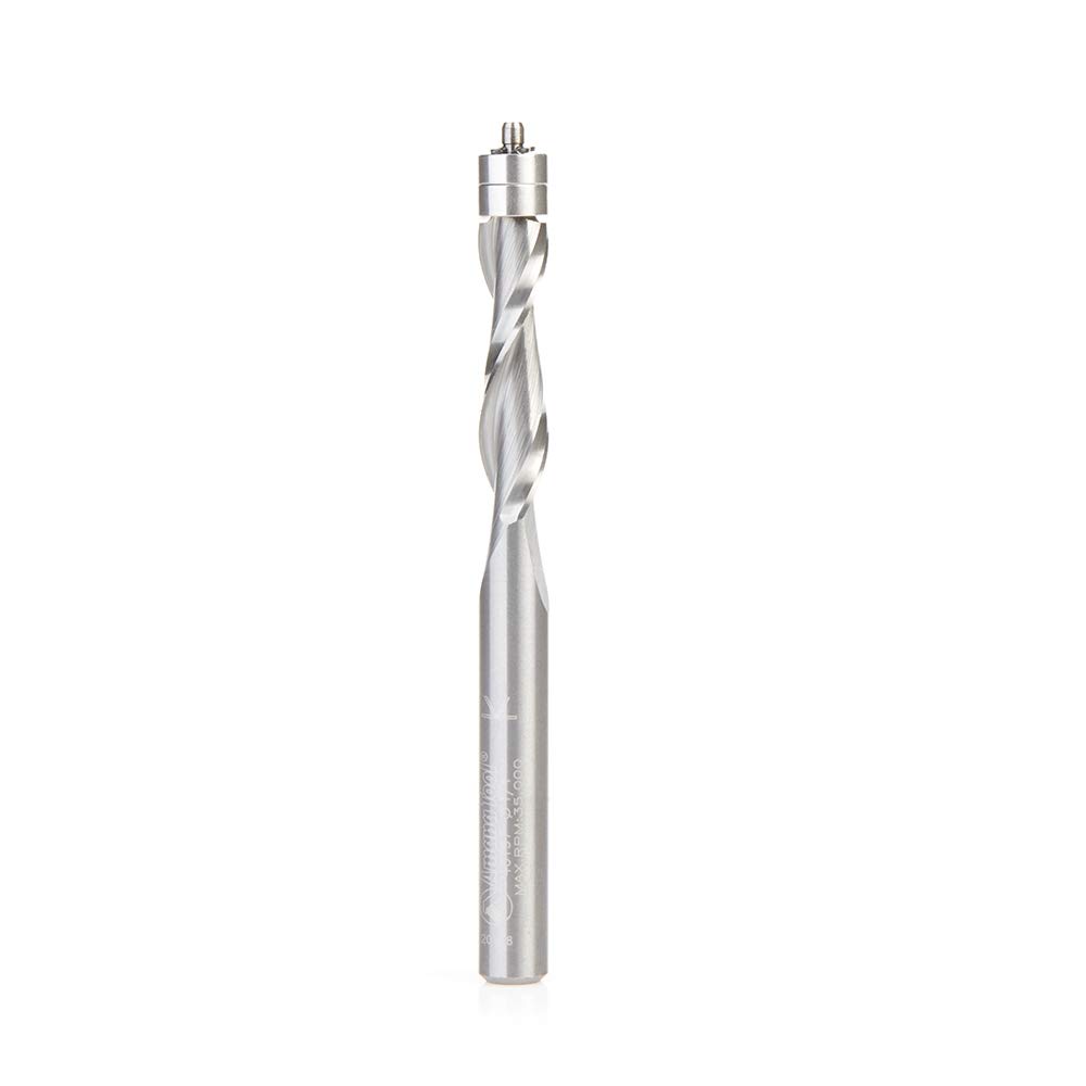 Amana Tool - 46197 Solid Carbide UltraTrim Spiral 1/4 Dia x 1" 4 Shank with Double